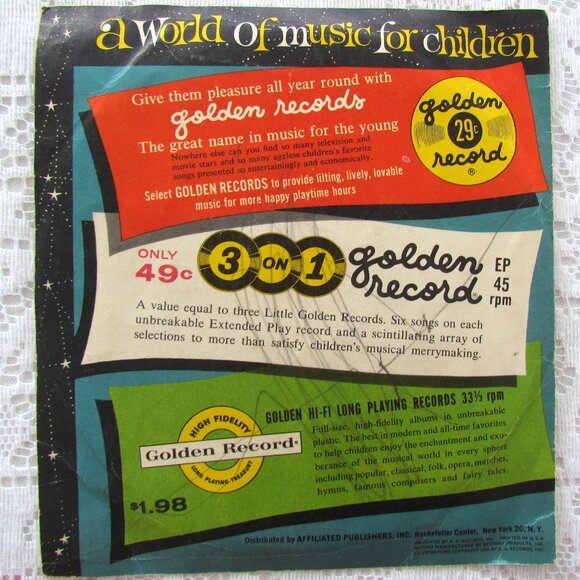 45 RPM KID'S RECORDS, LOT of 4 VINTAGE LULLABIES, THE SWING, THREE BLIND MICE + - Picture 4 of 16